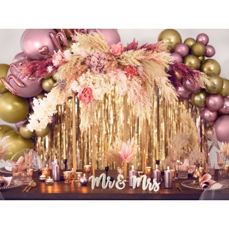 Balon foliowy Mr Mrs, 69x125cm, różowe złoto - 4