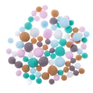Pompony pluszowe dpCraft Frosty Pastels, 90szt