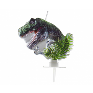 Świeczka Godan Dinozaur, metaliczna