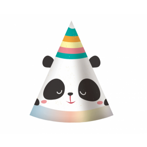 Czapeczki papierowe Rozmarzona Panda, 6 szt.