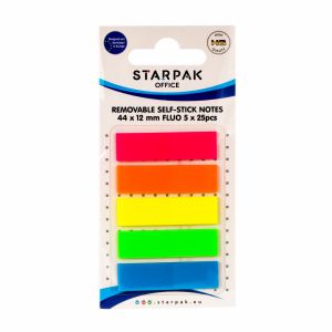 Zakladki indeksujące Starpak 44x12mm, 125szt Fluo