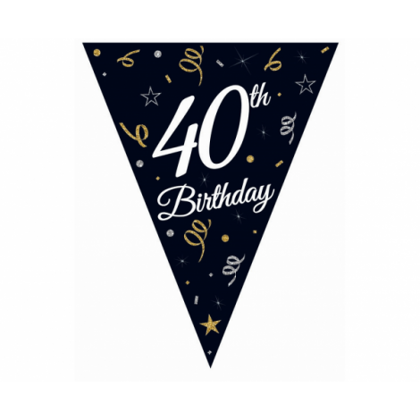 Girlanda papierowa B&C z flagami "40"