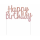 Dekoracja papierowa B&C Happy Birthday, różowo-złota, 11x14 cm