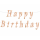Girlanda B&C Happy Birthday metaliczna różowo-złota