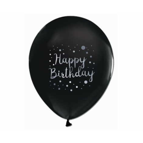 Balony Happy Birthday, 12", 5 szt.