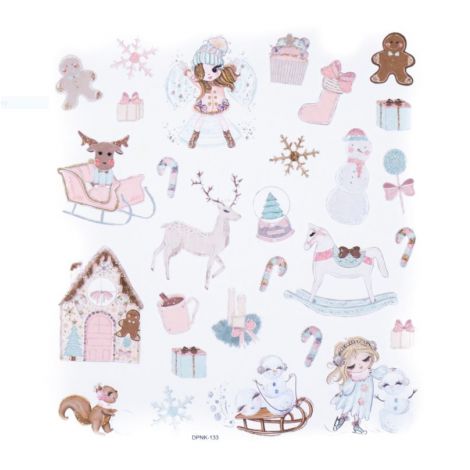 Naklejki Z Brokatem - Frosty Pastels, 26 Szt.