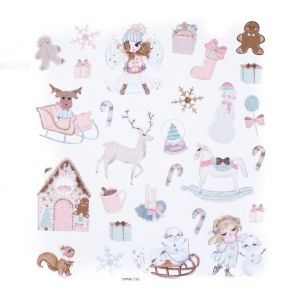 Naklejki Z Brokatem - Frosty Pastels, 26 Szt.