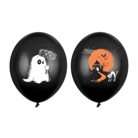 Balony Duszek, 30cm, Pastel Black, 6 sztuk