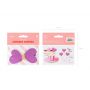 Dekoracje do muffinek Sweet Love - Serca, ciemny różowy, 6 sztuk - 4