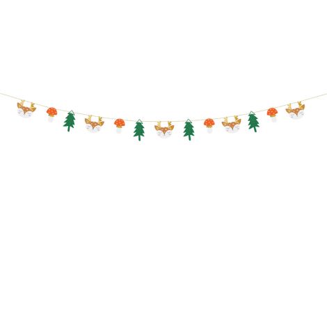 Girlanda papierowa Las, 1,7m, mix wzorów