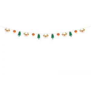 Girlanda papierowa Las, 1,7m, mix wzorów