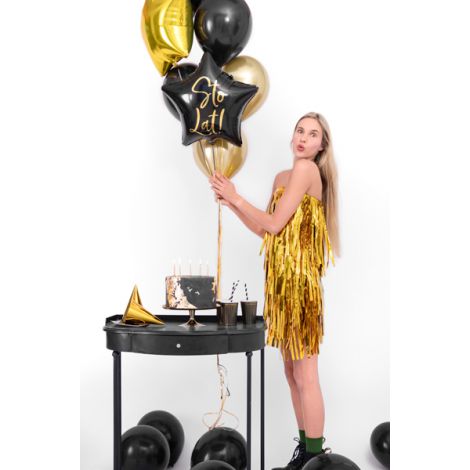 Balon foliowy Sto Lat!, 40cm, czarny - 2