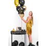 Balon foliowy Sto Lat!, 40cm, czarny - 3