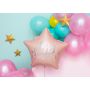 Balon foliowy Happy Birthday, 40cm, jasny pudrowy róż - 2