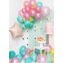 Balon foliowy Happy Birthday, 40cm, jasny pudrowy róż - 3