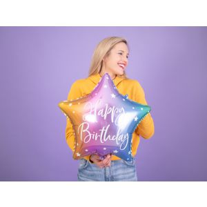 Balon foliowy Happy Birthday, 40cm, mix