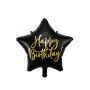 Balon foliowy Happy Birthday, 40cm, czarny - 2