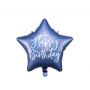 Balon foliowy Happy Birthday, 40cm, granatowy - 2