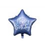 Balon foliowy Happy Birthday, 40cm, granatowy - 2