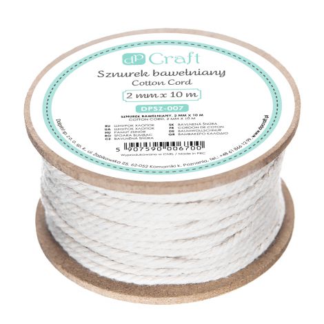 Sznurek do Makramy dpCraft Bawełniany 2mm x 10m