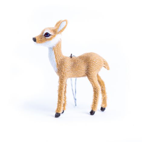 Zawieszka Sarenka dpCraft Deco Brąz z brokatem, 10cm