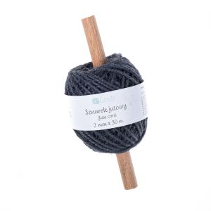 Sznurek jutowy dpCraft szpula Antracytowy, 2mm x 30m
