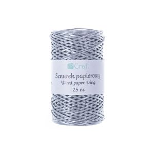 Sznurek papierowy dpCraft z drucikiem Srebrny, 25m