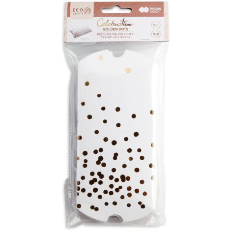 Pudełka na prezenty Golden Dots, 15x8cm, 5 szt - 2
