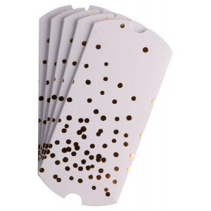 Pudełka na prezenty Golden Dots, 15x8cm, 5 szt