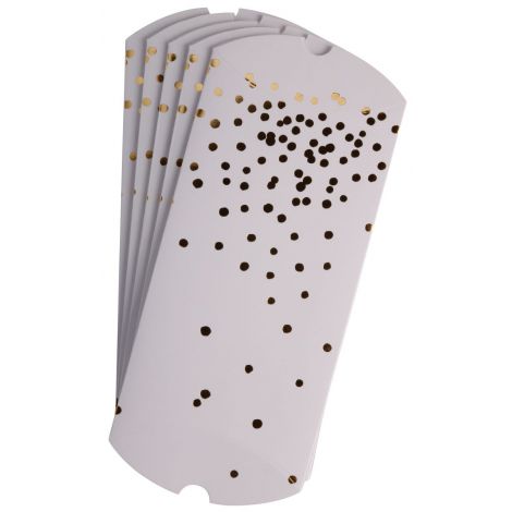 Pudełka na prezenty Golden Dots, 21x10cm, 5 szt