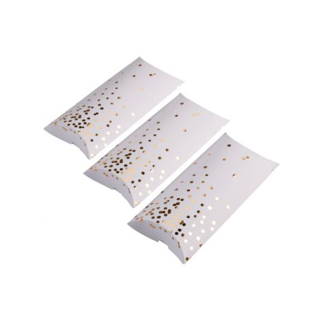 Pudełka na prezenty Golden Dots, 21x10cm, 5 szt - 4