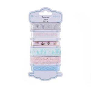 Tasiemki satynowe dpCraft Frosty Pastels, 6x2m