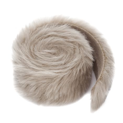 Taśma z futrem dpCraft 6cm x 2m, Beżowa