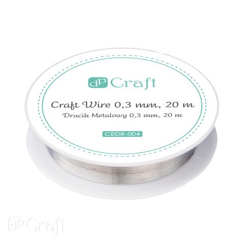 Drucik metalowy dpCraft Srebrny, 20m