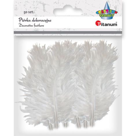 Piórka Hasta 9-15cm Białe, 50szt