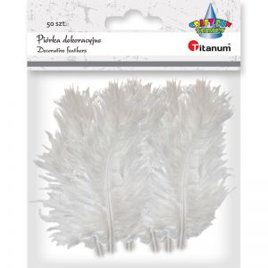 Piórka Hasta 9-15cm Białe, 50szt