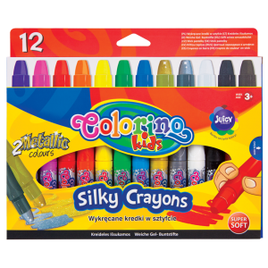 Kredki żelowe Colorino w sztyfcie wykręcane, 12 kolorów