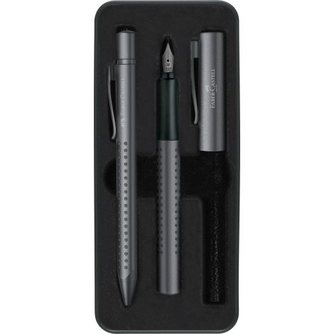 Zestaw Prezentowy Faber-Castell Grip 2011 Edycja Limitowana Pióro + Długopis Antracyt