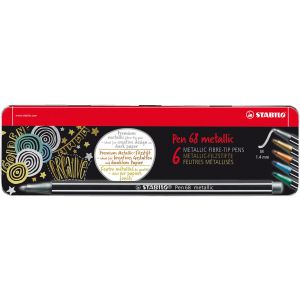 Pisaki Stabilo Pen 68 Metalic 1.4mm, 6 kolorów