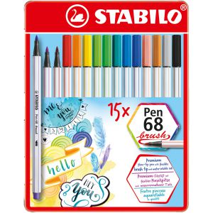 Zestaw Pisaków Pędzelkowych Stabilo Brush Pen 68 15kol