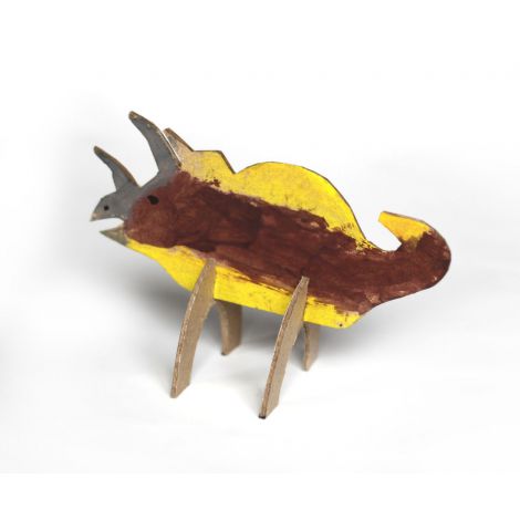 Zestaw kształtów tekturowych Happy Color 3D Dino, 6szt - 4