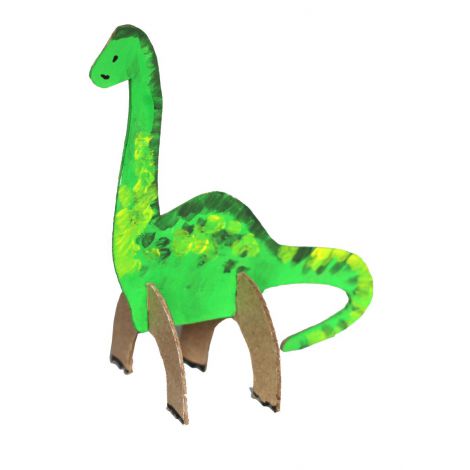 Zestaw kształtów tekturowych Happy Color 3D Dino, 6szt - 5