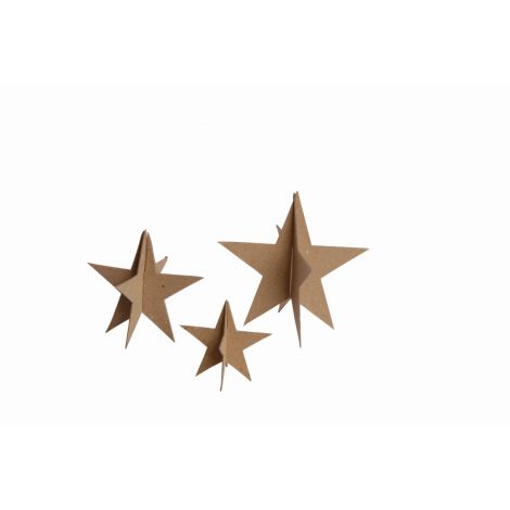 Zestaw kształtów tekturowych Happy Color 3D Stars, 3szt