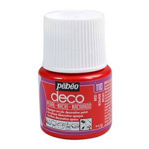 Farba Pebeo Deco Perłowa 45ml, Czerwona/110 Red