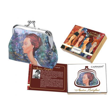 Portfelik Carmani mały - A. Modigliani, Niebieski