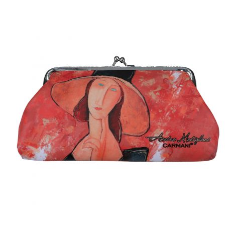 Portfelik Carmani duży - A. Modigliani, Czerwony - 2