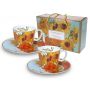 Komplet dwóch filiżanek Carmani 125ml espresso ze spodkami - V. van Gogh, Słoneczniki - 3