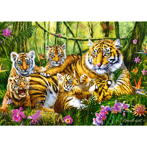 Puzzle Trefl 500el Rodzina Tygrysów - 2