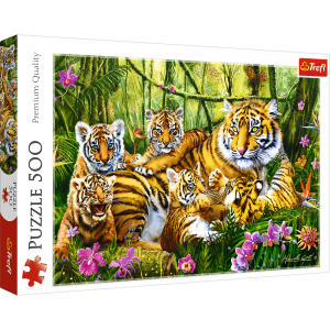 Puzzle Trefl 500el Rodzina Tygrysów