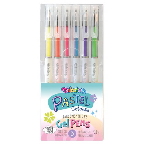 Długopisy żelowe Colorino Pastel, 6 kolorów